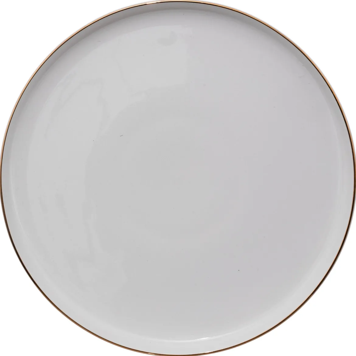 Talerze obiadowe porcelanowe SUBLIMA, złota obwódka, 6 sztuk x Ø 27 cm