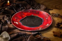 Talerz obiadowy handmade CRUSTA Ø 25 cm - unikalny wzór