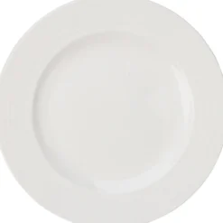 Talerz obiadowy płytki, porcelanowy, biały, Ø 27 cm