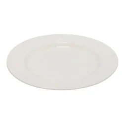 Talerz obiadowy płytki, porcelanowy, biały, Ø 27 cm