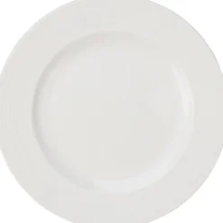 Talerz obiadowy płytki, porcelanowy, biały, Ø 27 cm