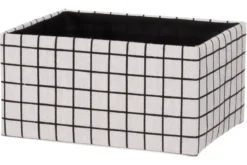 Tekstylne organizery w kratkę, 3 szt.