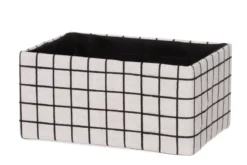 Tekstylne organizery w kratkę, 3 szt.