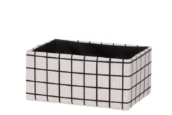 Tekstylne organizery w kratkę, 3 szt.