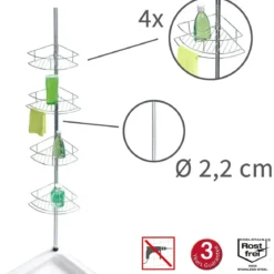 Teleskopowa półka pod prysznic DOLCEDO, 4 poziomy, WENKO
