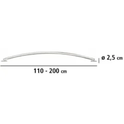 Teleskopowy drążek do zasłony prysznicowej, Ø 2,5 cm, 110-200 cm, WENKO