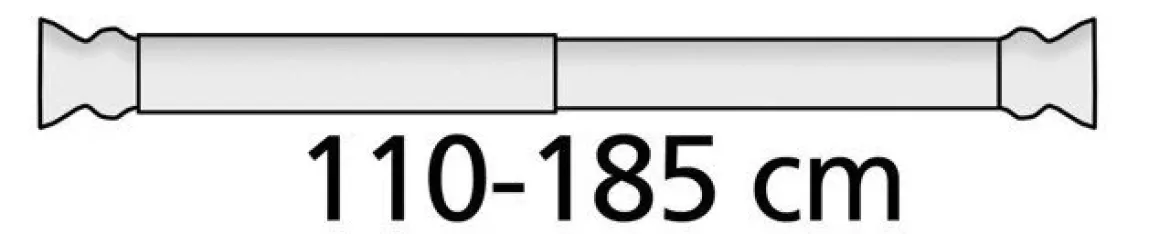 Teleskopowy drążek do zasłony prysznicowej, Ø 2 cm, 110-185 cm, WENKO