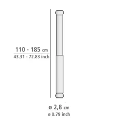 Teleskopowy drążek prysznicowy LUZ, Ø 2,8 cm, 110-185 cm, WENKO