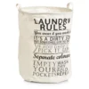 Torba na pranie - pojemny kosz Laundry Rules, 38x48 cm, 54 l,ZELLER