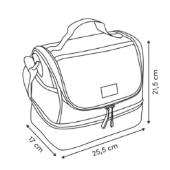 Torba termiczna na lunch podwójna, 8,5 l