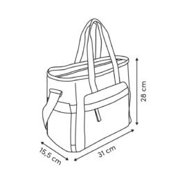 Torba termiczna na lunch z kieszeniami, 12,5 l