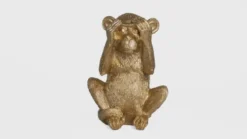 Trzy mądre małpy, figurki z polyresinu, wys. 17 cm