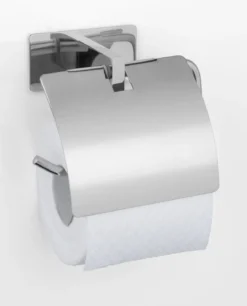 Uchwyt na papier toaletowy z klapką GENOVA, montaż bez wiercenia Turbo-Loc, WENKO
