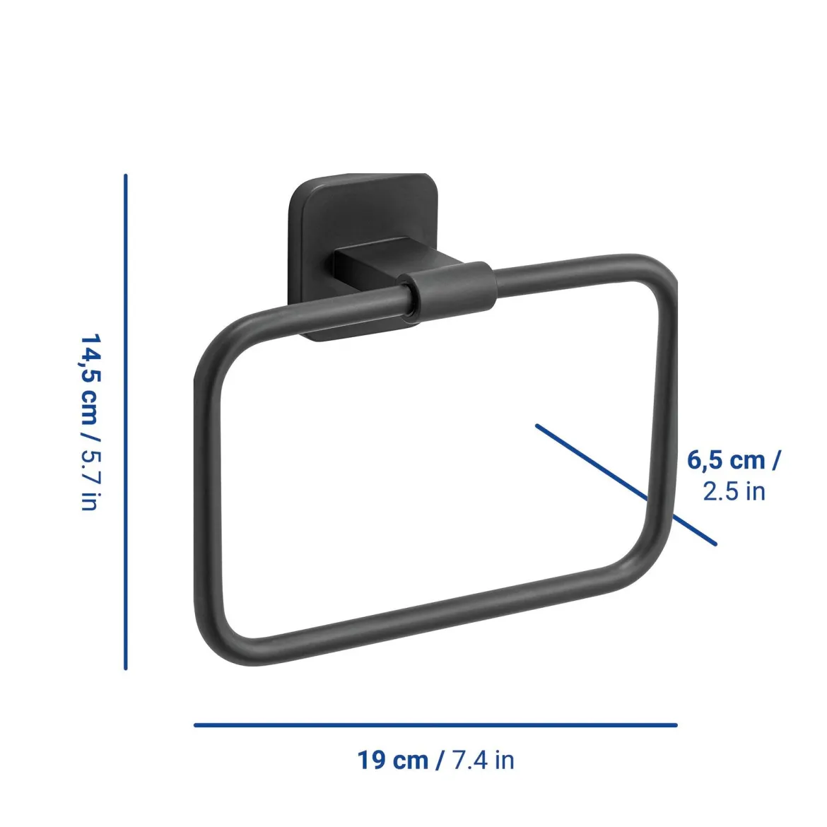 Uchwyt na ręcznik w formie ringu PORTO, 6,5 x 19 x 14,5 cm WENKO