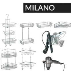 Uchwyt na suszarkę do włosów MILANO - stal chromowana, WENKO
