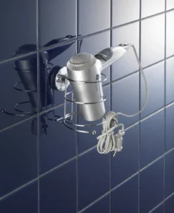 Uchwyt na suszarkę do włosów MILAZZO, Vacuum-Loc - stal chromowana, WENKO