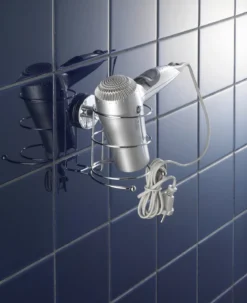 Uchwyt na suszarkę do włosów MILAZZO, Vacuum-Loc - stal chromowana, WENKO