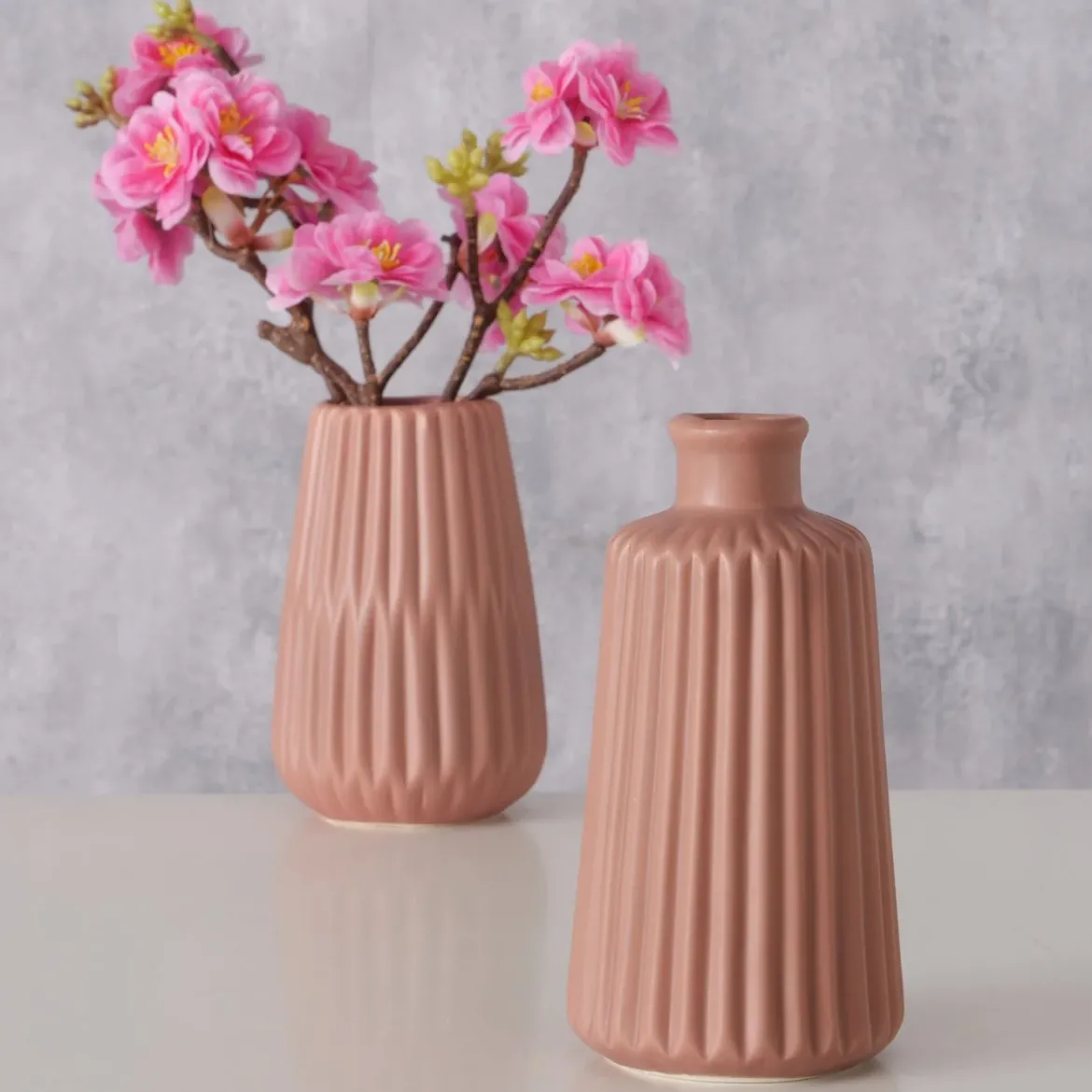 Wazon ceramiczny ESKO, ręcznie malowany, 17 cm