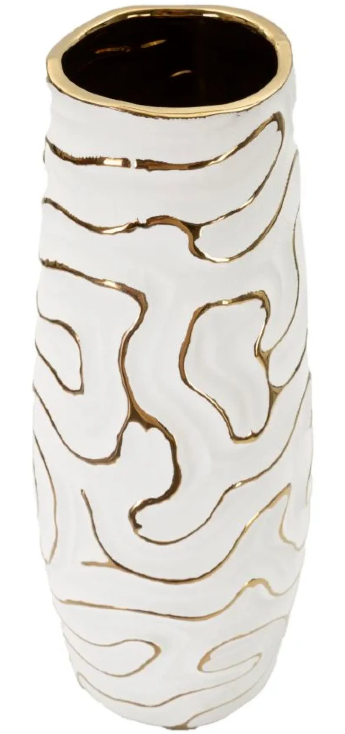 Wazon ceramiczny LIA, biały, Ø 14,5x39,5 cm