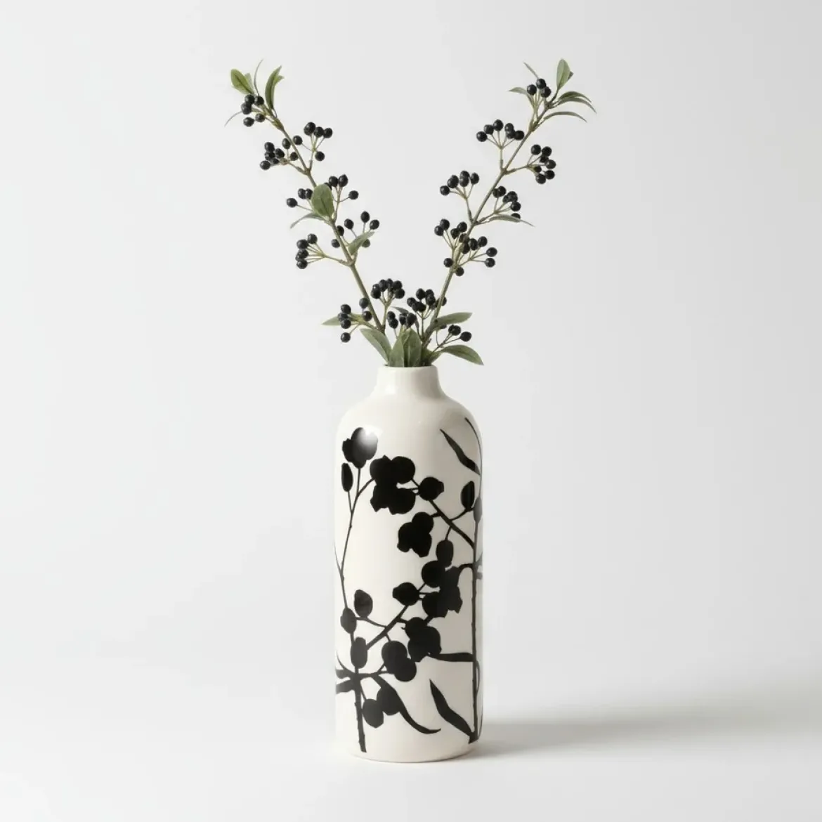 Wazon ceramiczny, ręcznie malowany BERRIES, 18 cm