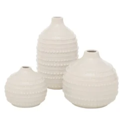 Wazon dekoracyjny Meruna, porcelanowy, 3 sztuki