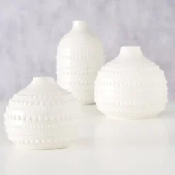 Wazon dekoracyjny Meruna, porcelanowy, 3 sztuki