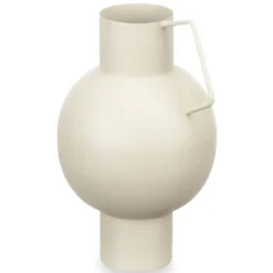 Wazon metalowy w pastelowym kolorze, wys. 23 cm