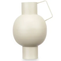 Wazon metalowy w pastelowym kolorze, wys. 23 cm
