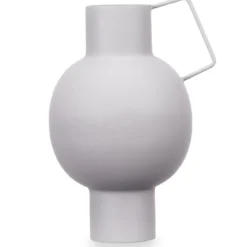 Wazon metalowy w pastelowym kolorze, wys. 23 cm