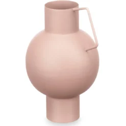 Wazon metalowy w pastelowym kolorze, wys. 23 cm