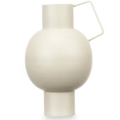 Wazon metalowy w pastelowym kolorze, wys. 23 cm