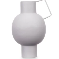 Wazon metalowy w pastelowym kolorze, wys. 23 cm