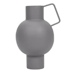 Wazon metalowy w pastelowym kolorze, wys. 23 cm