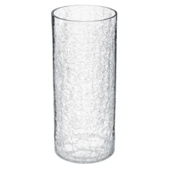 Wazon szklany, efekt mrożonego szkła, 30 cm