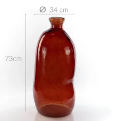 Wazon szklany z recyklingu, 73 cm