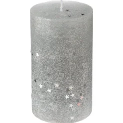 Świeca okrągła w gwiazdki, rozmiar L, 12 cm