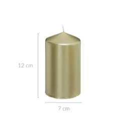 Świeca walec, błyszcząca, 12 cm