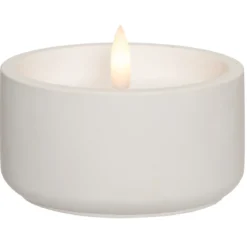 Świeca woskowa LED z płomieniem 3D, Ø 10 cm