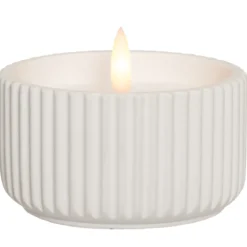 Świeca woskowa LED z płomieniem 3D, Ø 10 cm