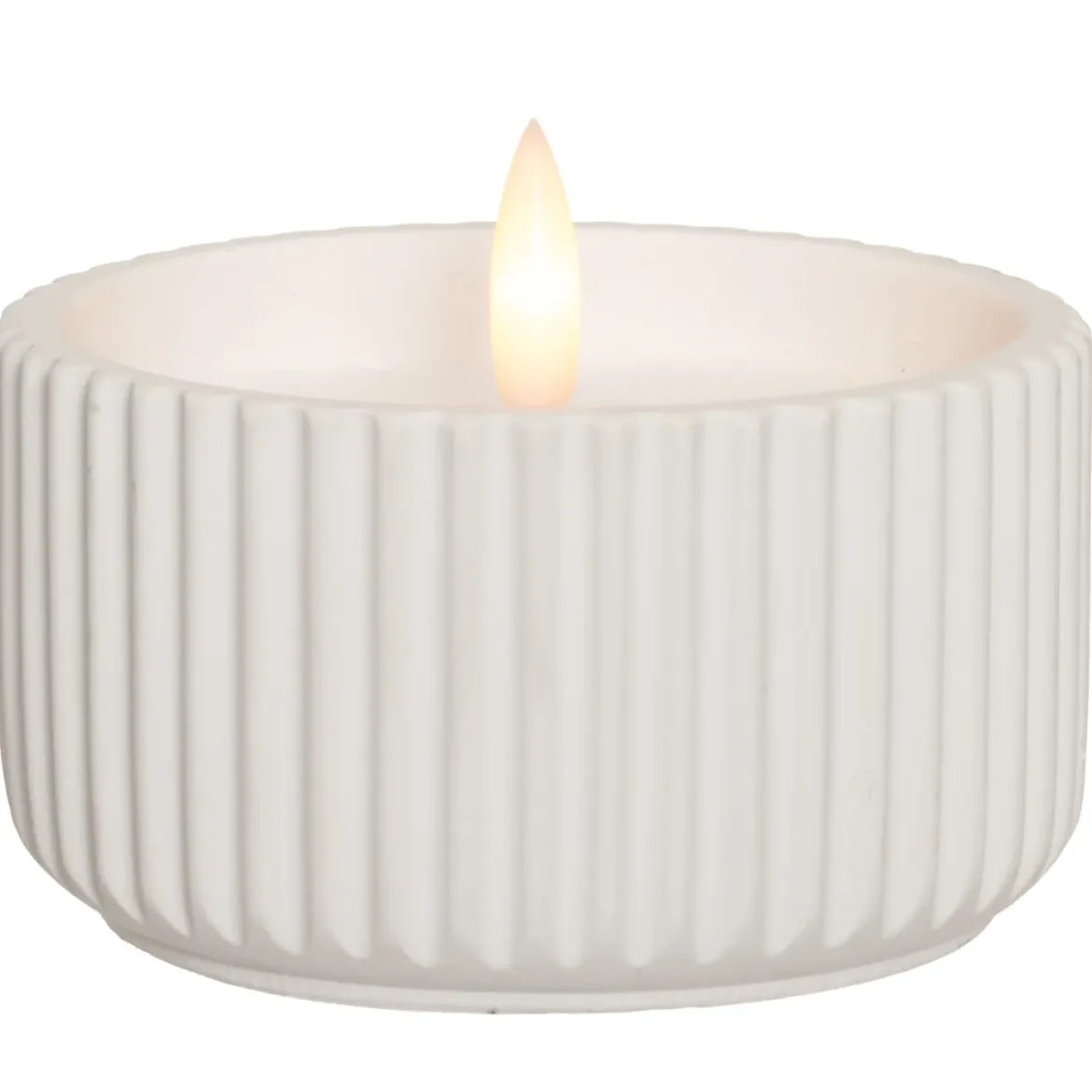 Świeca woskowa LED z płomieniem 3D, Ø 10 cm