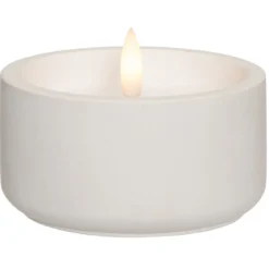 Świeca woskowa LED z płomieniem 3D, Ø 10 cm
