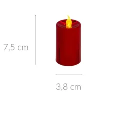 Świece LED brokatowe, 4 szt.