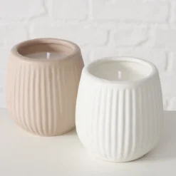 Świeczka ozdobna w porcelanie POMMERY, Ø 7 cm