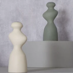 Świecznik ceramiczny o nieregularnym kształcie MORANA, 22 cm