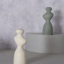 Świecznik ceramiczny o nieregularnym kształcie MORANA, 22 cm