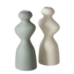 Świecznik ceramiczny o nieregularnym kształcie MORANA, 22 cm