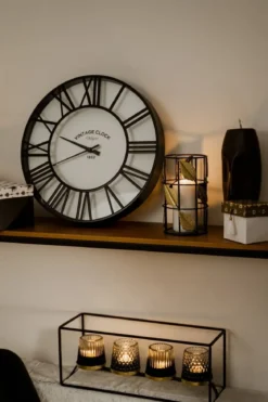 Świeczniki metalowe na tealighty, ozdobne liście, 2 sztuki