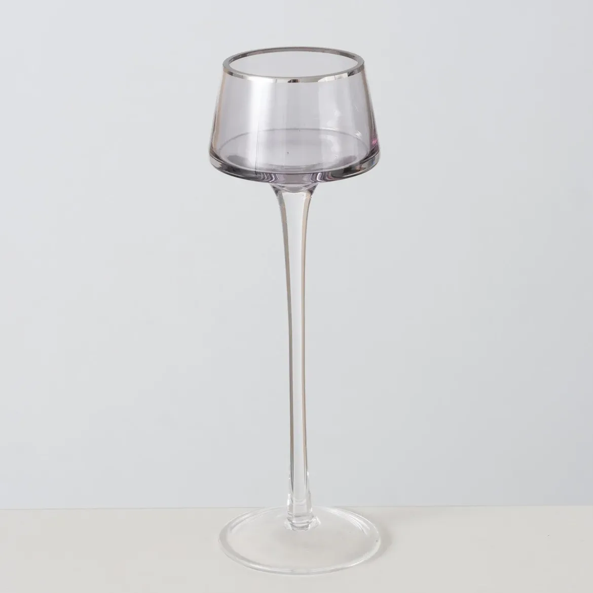 Świeczniki szklane SMOLA, 2 szt. 20-23 cm