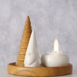 Świecznik na tealight AMIRA z choinką, Ø 13 cm