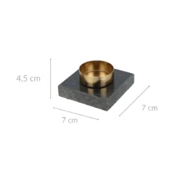 Świecznik na tealight, granitowa podstawa, 7 cm